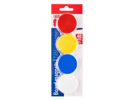 Flipchart, whiteboard, table de conferinta, accesorii - Magneti pentru whiteboard ICO 40 mm, 4 buc/set