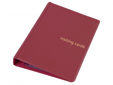 Folders, briefcases, clipboards - Business card folder, Bordeaux, for 120 cards