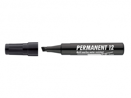 Markere - Marker Permanent ICO 12 Black 1-4 mm