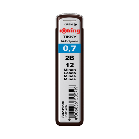 Arta & Grafica - Mina creion Rotring 2B 0.7 mm [set de 12 buc]