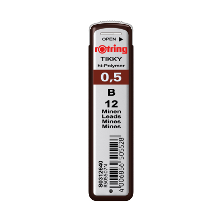 Arta & Grafica - Mina creion Rotring B 0.5 mm [set de 12 buc]