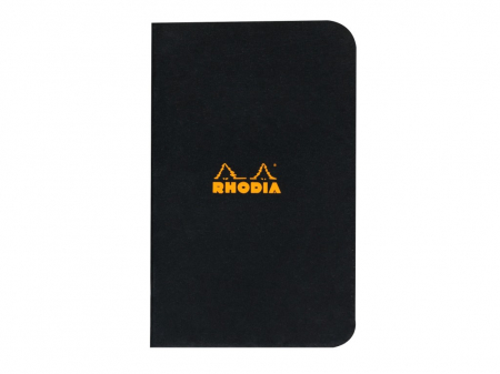 Agende si caiete - Notes RHODIA Pocket, Black A7, 24 file, patratele