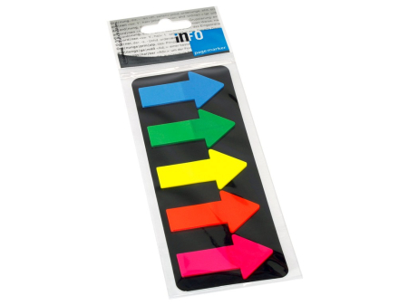 Cuburi hartie, note adezive, indecsi - PageMarker "sageata mare" 5 x 25 x 45 mm multicolor