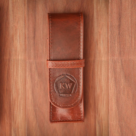 Etui din piele pentru 2 stilouri – Kanwrite Tobacco Brown [2]