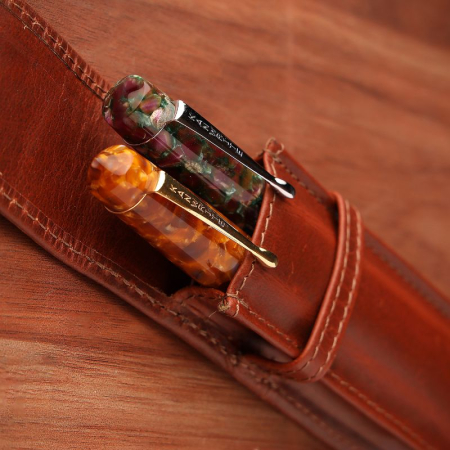 Etui din piele pentru 2 stilouri – Kanwrite Tobacco Brown [3]