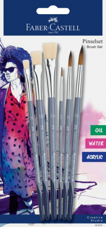Arta & Grafica - Pensule Faber-Castell Creative Studio, 6 buc/set