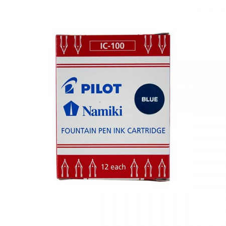 Cartuse cerneala, mine si rezerve - Rezerva cerneala lungă Pilot, set de 12 buc, Blue