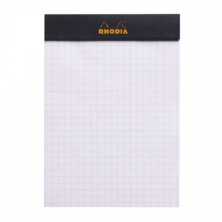 Blocnotes RHODIA No.13, Black A6, 80 file, patratele [2]