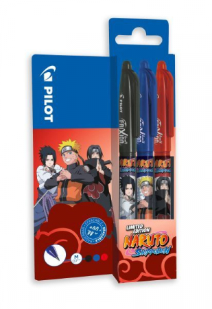 Rollerball - Set Roller Pilot Frixion Naruto Blue+Black+Red 0.7 mm