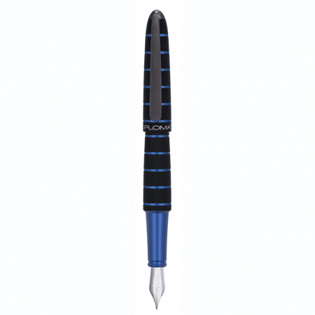 Fountain Pen Diplomat Elox Ring Black/Blue M [1]