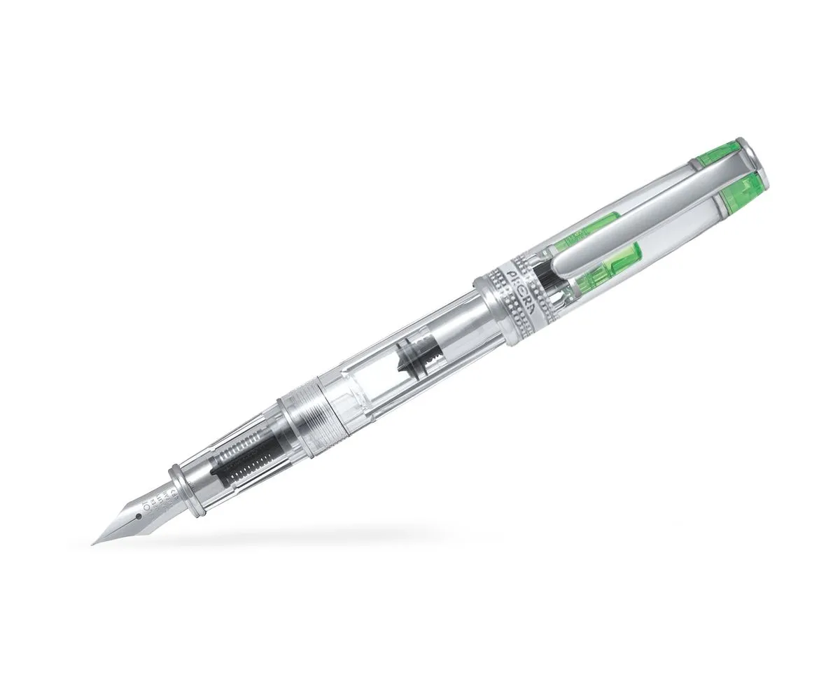 Stilouri - Stilou Pilot PRERA Transparent cu capac verde, M