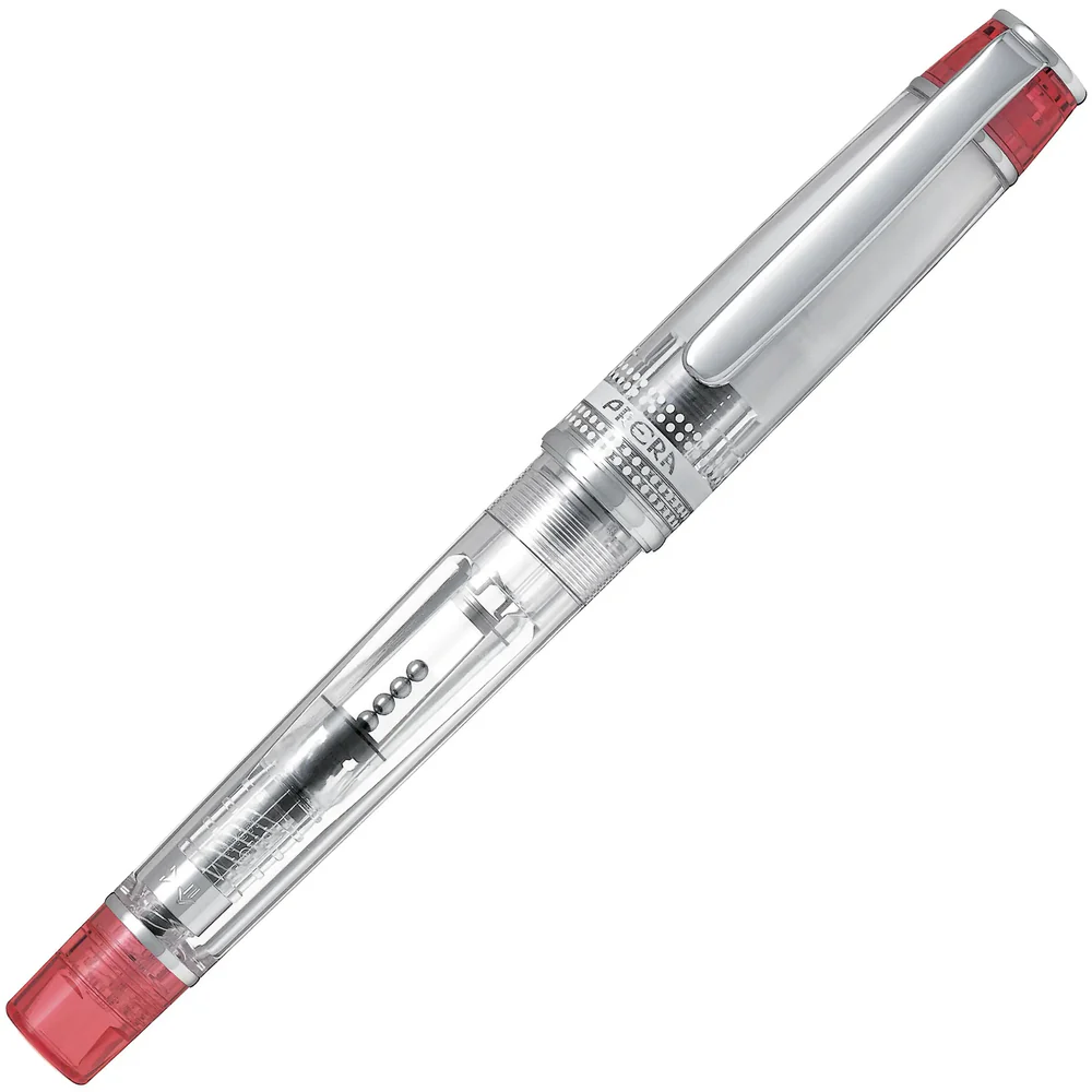 Noutati - Stilou Pilot PRERA Transparent cu capac rosu, M