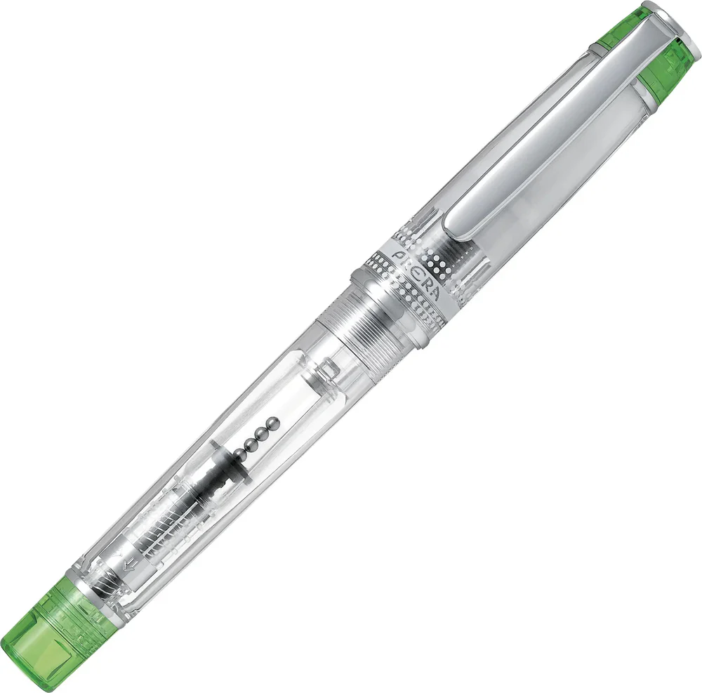 Stilouri - Stilou Pilot PRERA Transparent cu capac verde, M