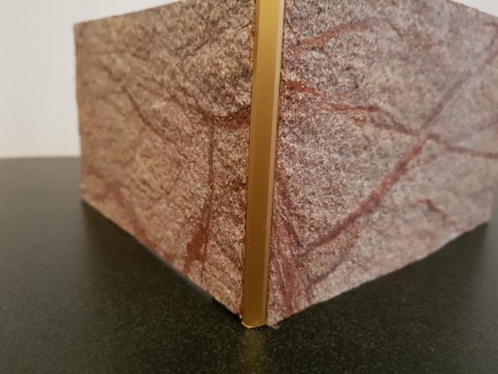 Profil metalic GOLD pentru colt exterior patrat 2,7 ml [8]