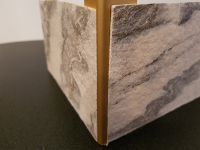 Profil metalic GOLD pentru colt exterior rotund 2,7 ml [6]