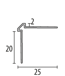 Profil metalic BLACK pentru colt exterior patrat 2,7 ml [2]