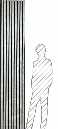 Riflaje Panou Acustic - Panou K Black 41 x 244 cm (1 MP)