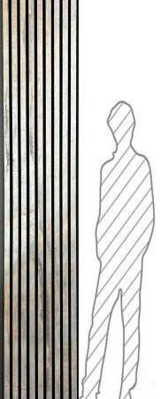 Riflaje Panou Acustic - Panou Zeera Green 41 x 244 cm (1 MP)