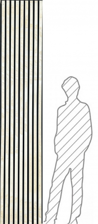 Riflaje Panou Acustic - Panou Tan 41 x 244 cm (1 MP)