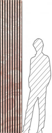 Riflaje Panou Acustic - Panou Terra Red  41 x 244 cm (1 MP)