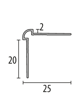 Profil metalic BLACK pentru colt exterior rotund 2,7 ml [1]
