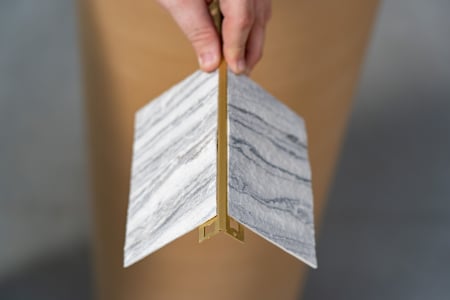 Profile StoneFlex - Profil metalic GOLD pentru colt exterior patrat 2,7 ml