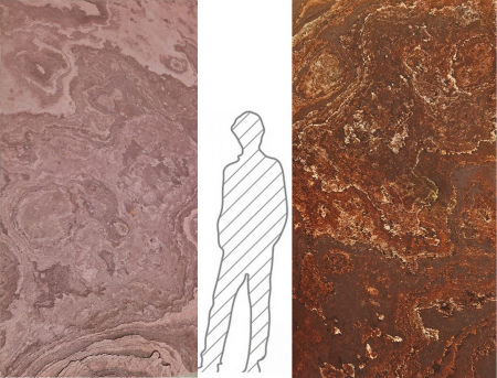 Piatra translucida - Translucid-Terra red 122x244 cm