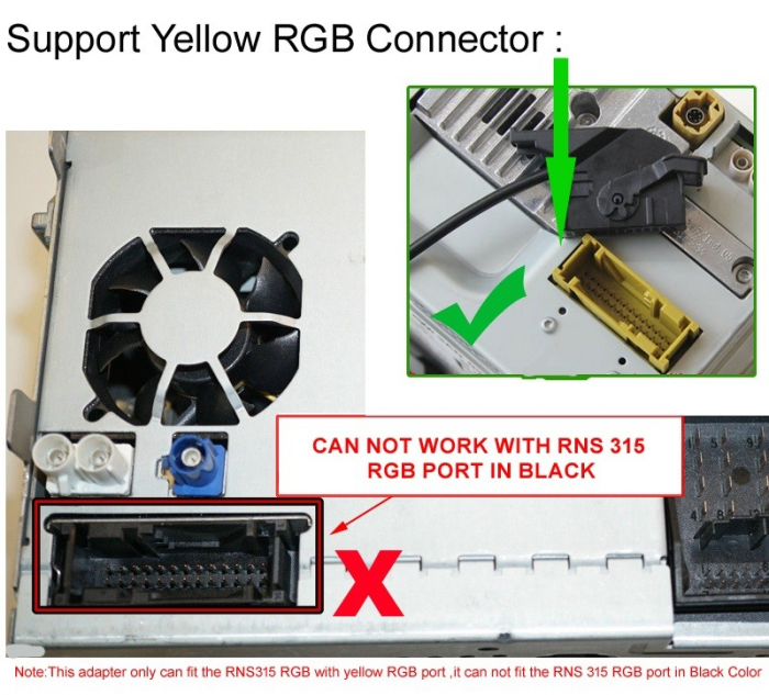 Interfata video, convertor CVBS-RGBS pentru montare camera marsarier aftermarket la RNS315 [3]