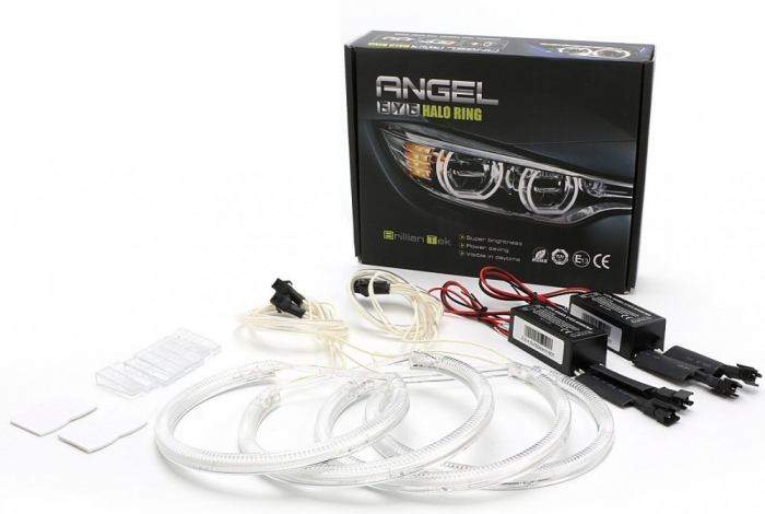 Kit Angel Eyes CCFL Galben OEM pentru BMW X3 E83 - 2x106mm+2x131mm [3]