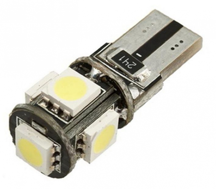 Led auto T10 Canbus cu 5 SMD [2]