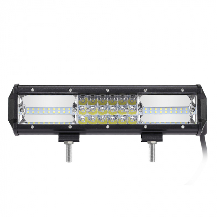 LED Bar Auto 162W, leduri pe 3 randuri, 12V-24V, 11340 Lumeni, 12"/30,5 cm, Combo Beam 12/60 Grade [2]
