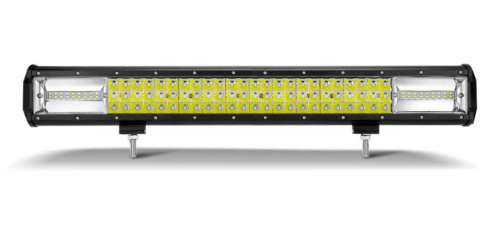 LED Bar Auto 324W, leduri pe 3 randuri, 12V-24V, 22680 Lumeni, 23,5"/59,7 cm, Combo Beam 12/60 Grade [2]