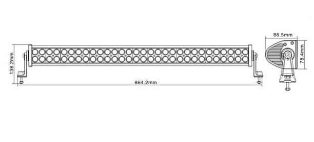 LED Bar Auto Offroad 4D 180W/12V-24V, 13.200 Lumeni, 31,5"/80 cm, Combo Beam 12/60 Grade [2]