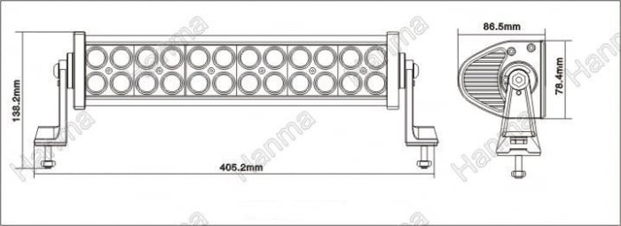 LED Bar Auto Offroad 4D 72W/12V-24V, 5280 Lumeni, 13,5"/35 cm, Combo Beam 12/60 Grade [4]