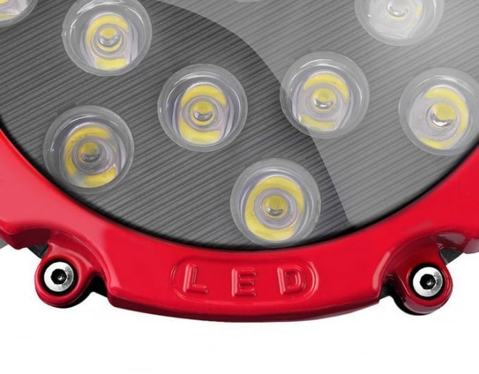 Proiector LED Auto Offroad 51W/12V-24V, 3740 Lumeni, Rosu, Spot Beam 30 Grade [3]