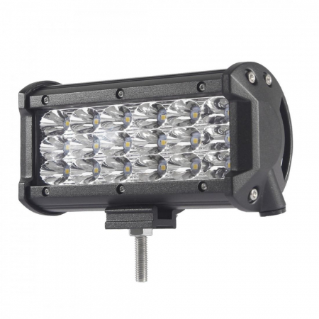 LED Bar Auto 54W, leduri pe 3 randuri, 12V-24V, 3780 Lumeni, 5"/12,7 cm, Spot Beam 12 Grade [0]