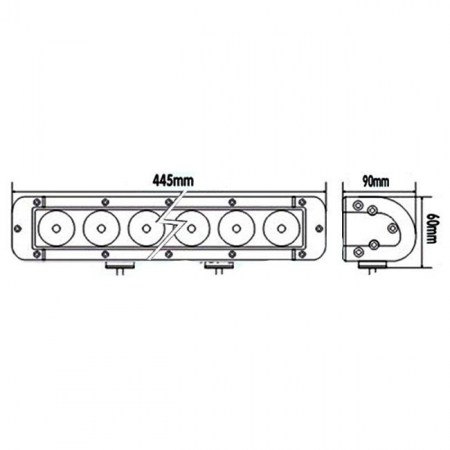 LED Bar Auto Offroad 4D 100W/12V-24V, 8500 Lumeni, 17"/44 cm, Combo Beam 12/60 Grade [2]