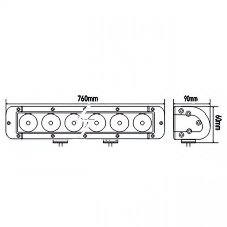 LED Bar Auto Offroad 4D 180W/12V-24V, 15300 Lumeni, 30"/76 cm, Combo Beam 12/60 Grade [3]