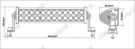 LED Bar Auto Offroad 4D 72W/12V-24V, 5280 Lumeni, 13,5"/35 cm, Combo Beam 12/60 Grade [3]