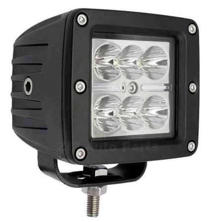 Proiector LED Auto Offroad 18W/12V-24V, Patrat, 1320 Lumeni, Spot Beam 8 Grade [0]