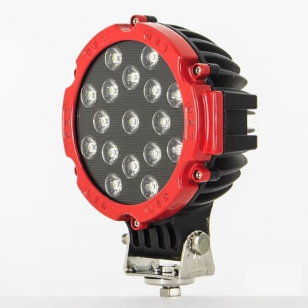 Proiector LED Auto Offroad 51W/12V-24V, 3740 Lumeni, Rosu, Spot Beam 30 Grade [0]