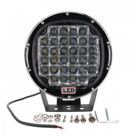 Proiector LED Auto Offroad 96W, 12V-24V, 7200 Lumeni, Rotund, Spot Beam 30 Grade [2]