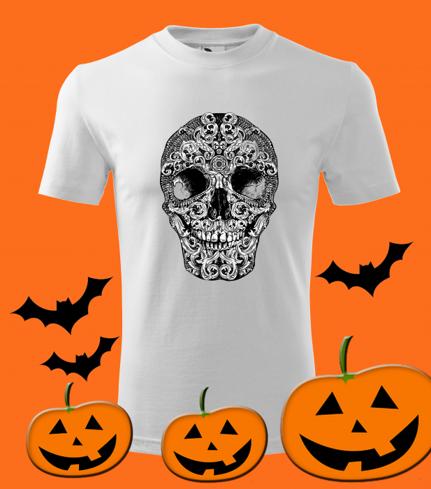 Tricou Halloween Print Craniu [1]