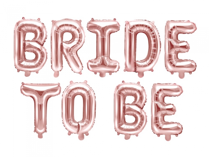 Balon folie Bride to be, 340x35cm, roz auriu [1]