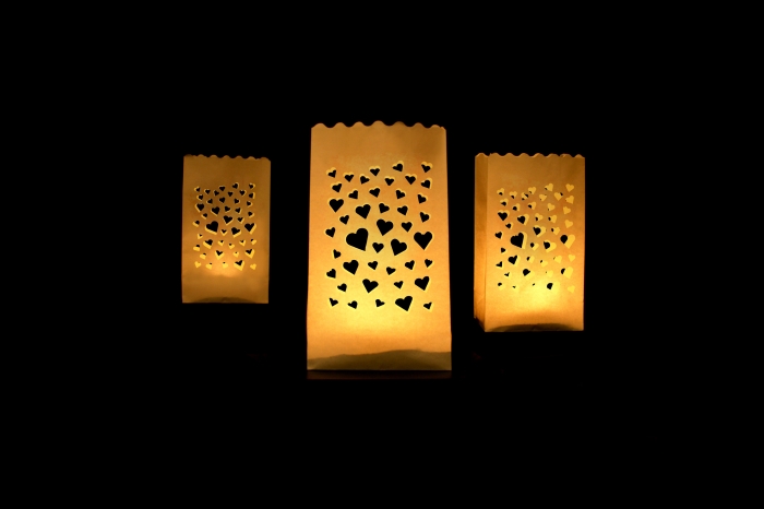 Lampioane lumanari Heart Spread, 11.5 x 7 x 19cm (1 pachet / 10 buc.) [2]