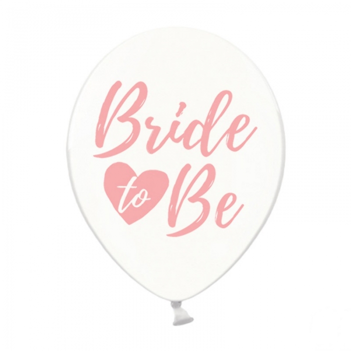 Baloane cu imprimare roz față-verso Bride to be [2]