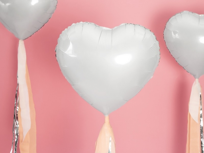 Balon Inima, culoare alb 45cm [3]
