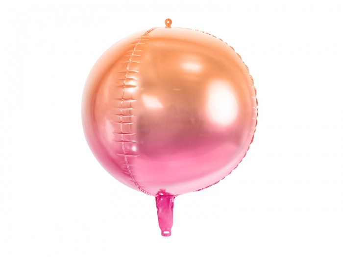 Balon folie Ombre, roz&portocaliu, 35cm [2]