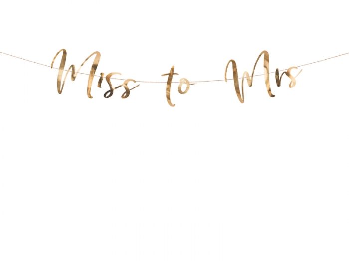 Banner Ms to Mrs. rose gold, 18x76cm [5]