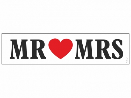 Placute inmatriculare masina nunta Mr&Mrs [0]